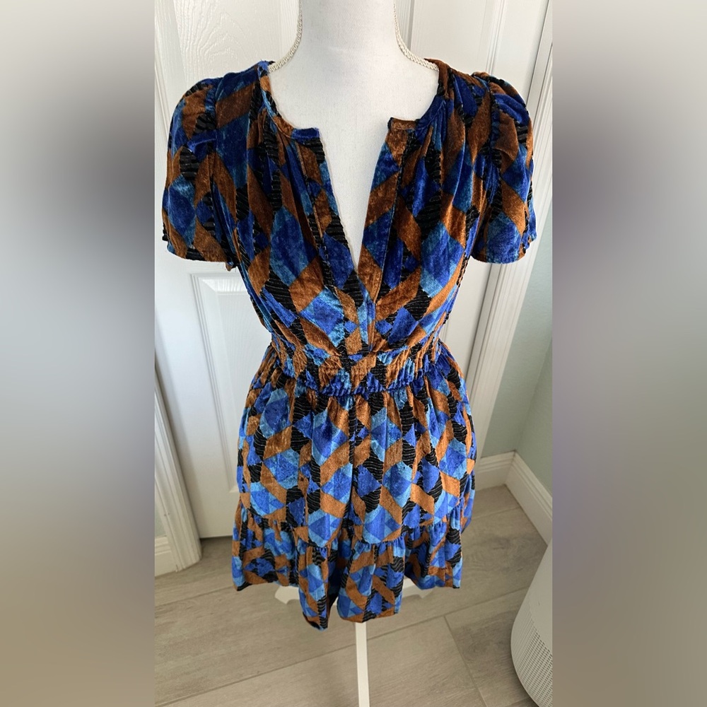 Anthropologie Somerset Mini Dress Velvet Edition